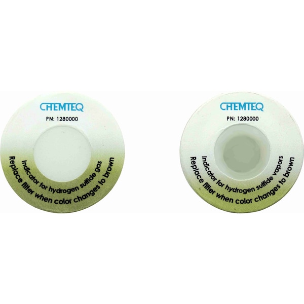 Chemteq Filter Change Indicator Sticker for Hydrogen Sulfide Gas, PK5 128-0000 - main